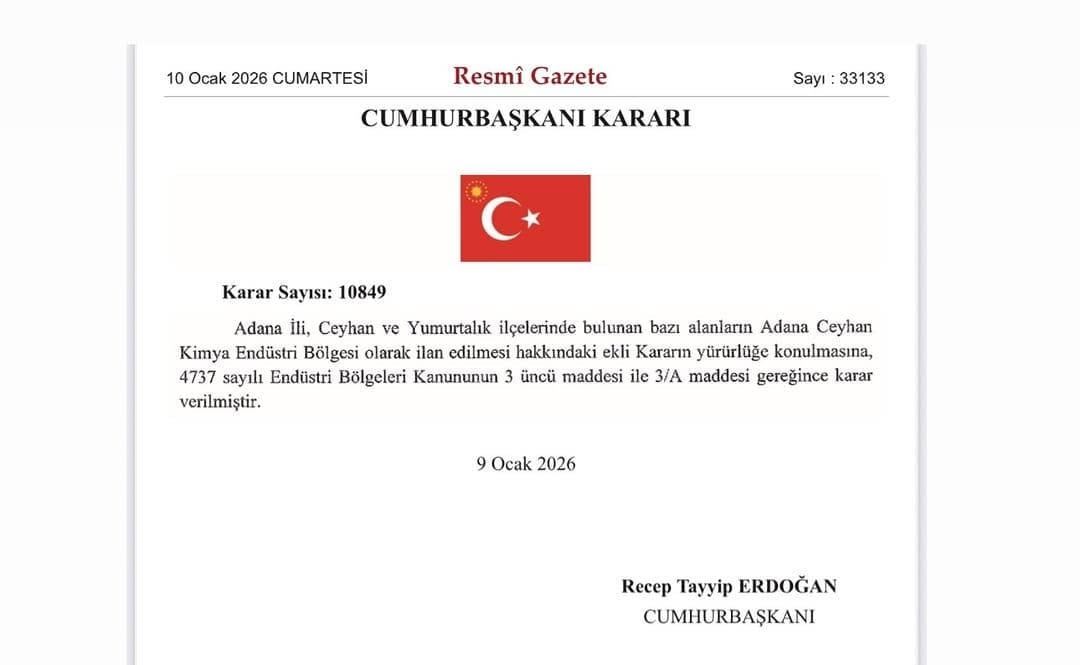 Ceyhan'da Kimya Endüstri Bölgesi Resmen Kuruldu!