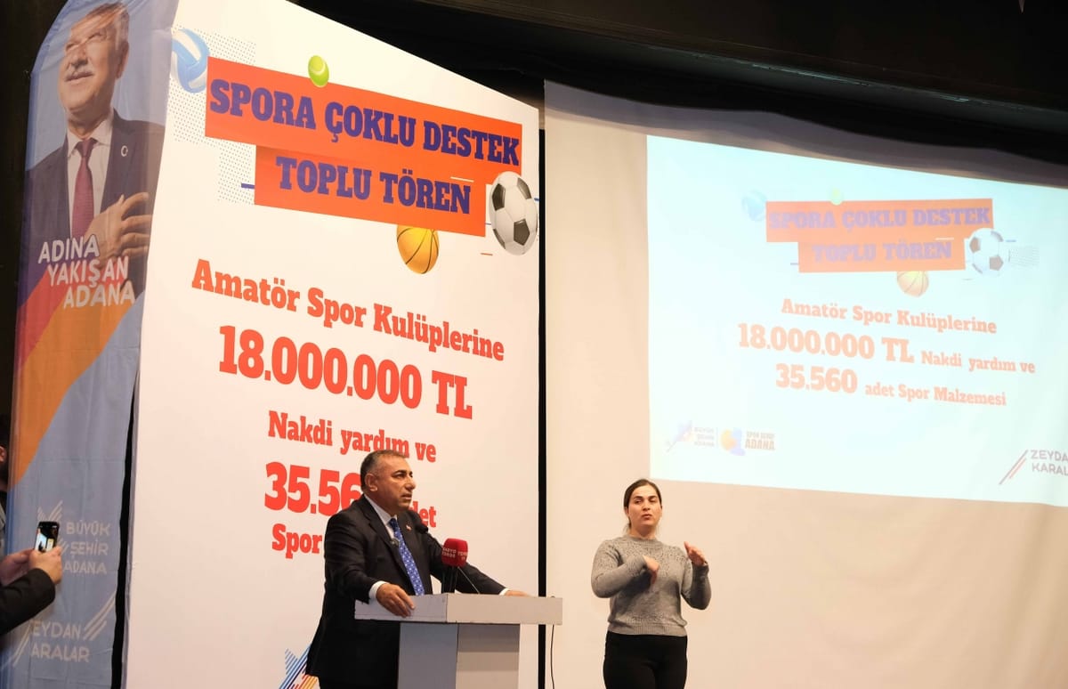 Adana'da Amatör Sporculara 18 Milyon Liralık Destek