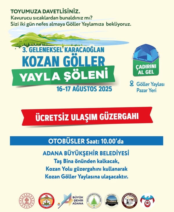 Karacaoğlan Göller Yayla Şenlikleri Başlıyor: “Çadırını Al Gel”